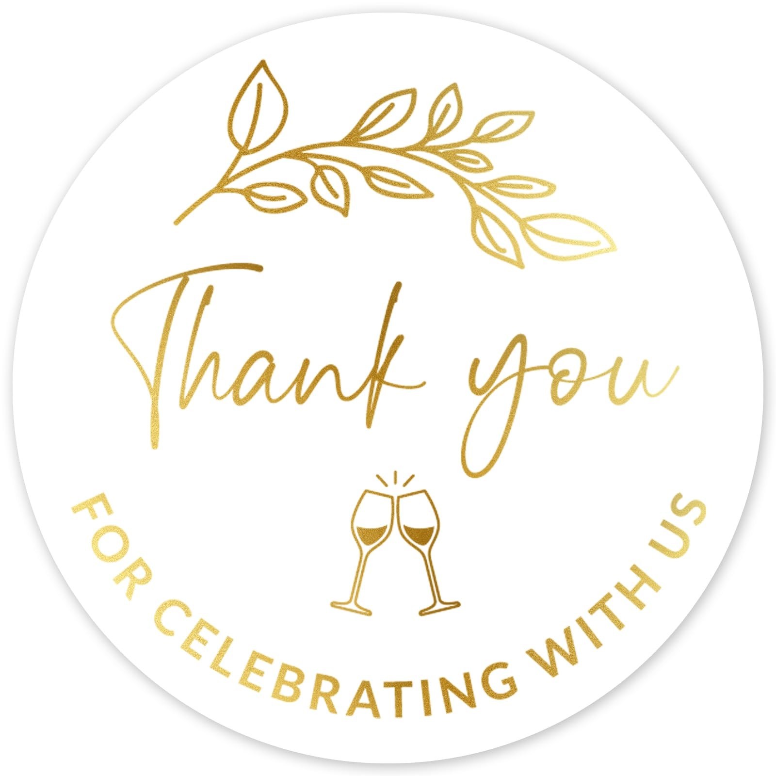 315Pcs Thank You for Celebrating with Us Sticker 2 Inch Gold Foil Thank You Pape