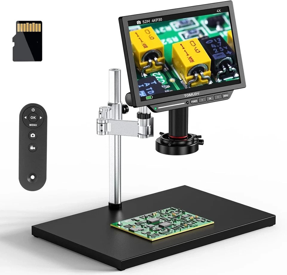 TOMLOV TM4K Max 4K Coin Microscope Sony IMX Sensor Digital Microscope 2000x Came