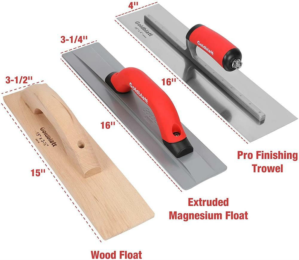 Goldblatt 8PCS Masonry Hand Concrete And Cement Tools Set w/16 inch Tool Bag NEW