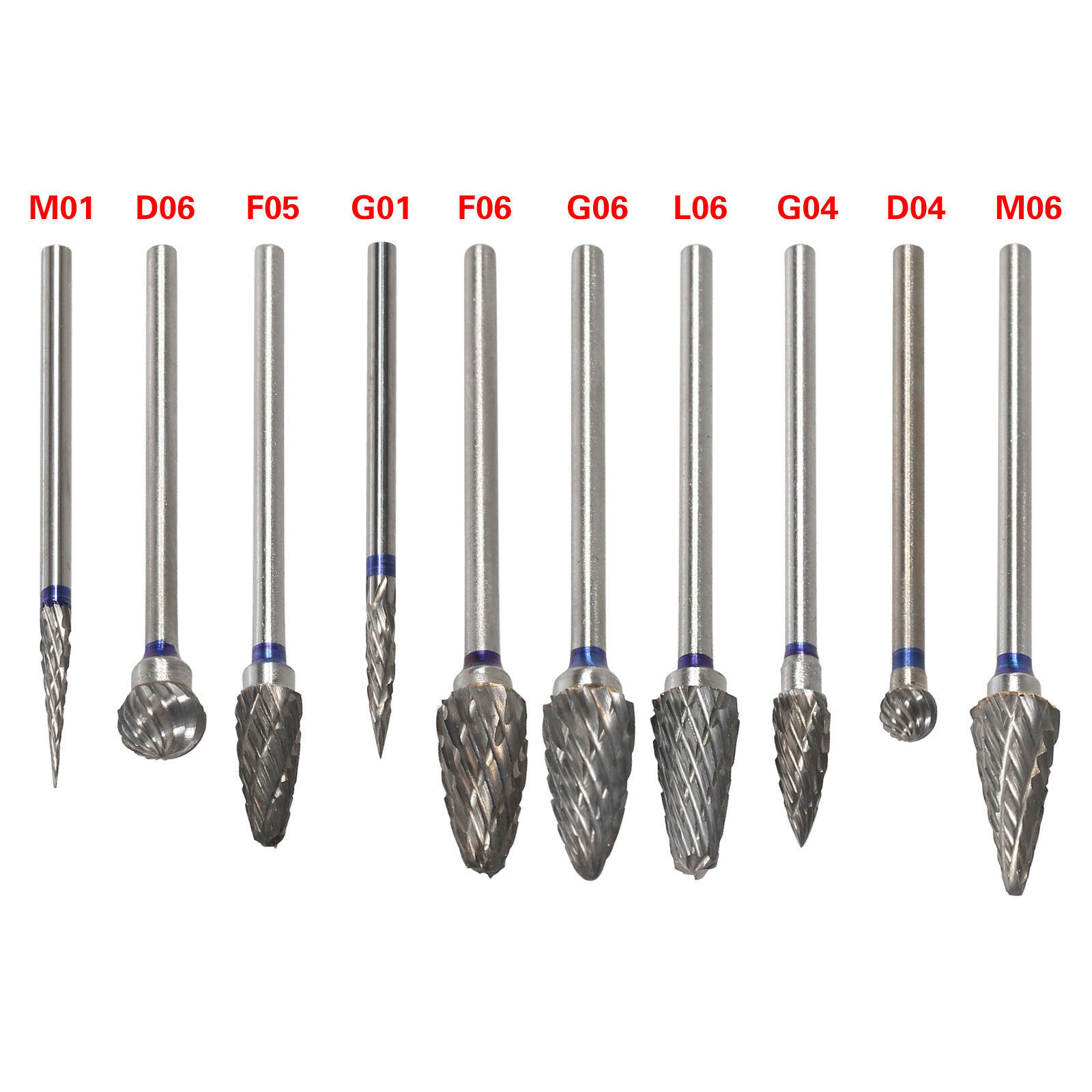 Lab Polishing Drills Tungsten Steel Carbide Bur HP 2.35MM Burs 10 Model Dental