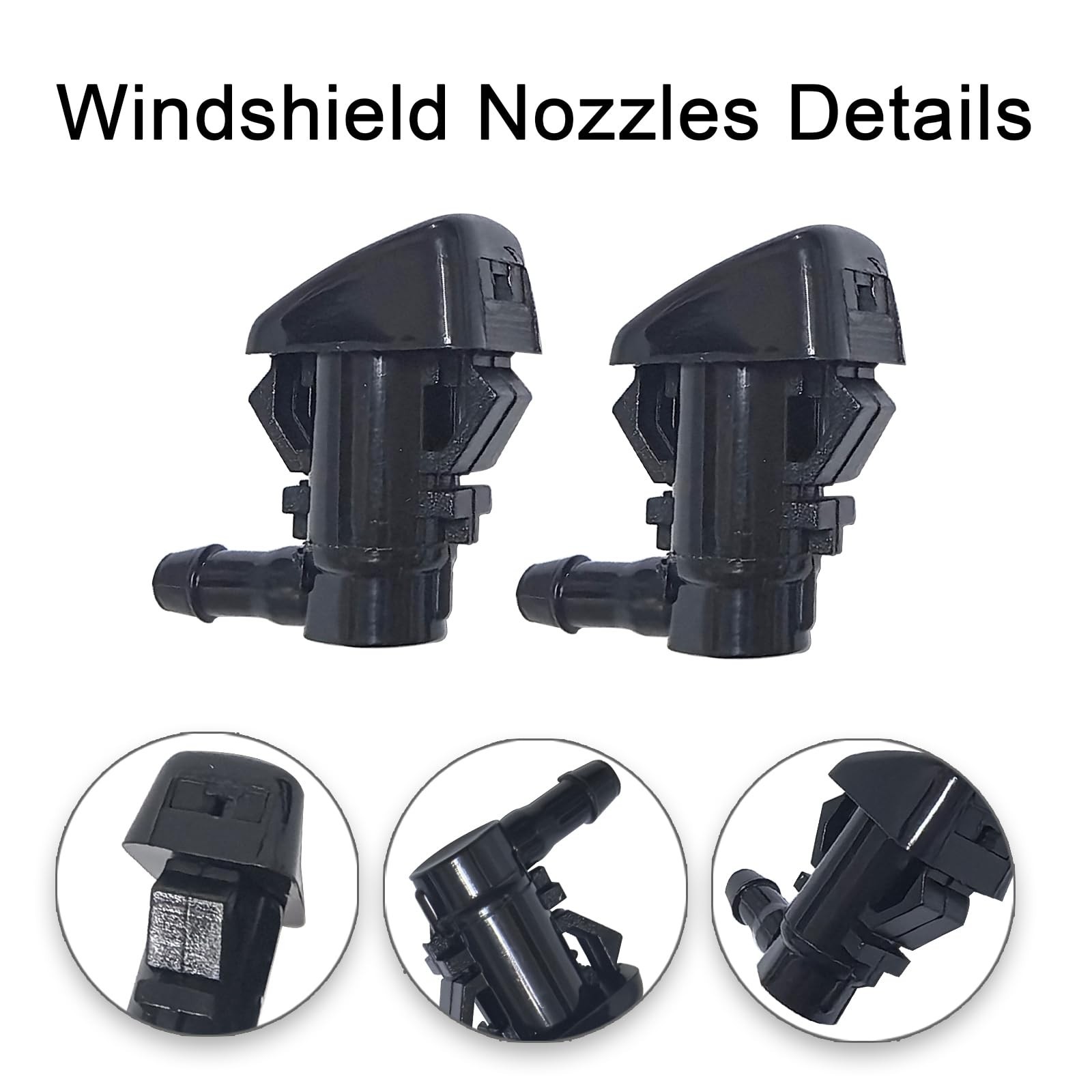 Front Windshield Washer Nozzle Kit fit for 2011-2023 Dodge Durango, 11-23 Jee…