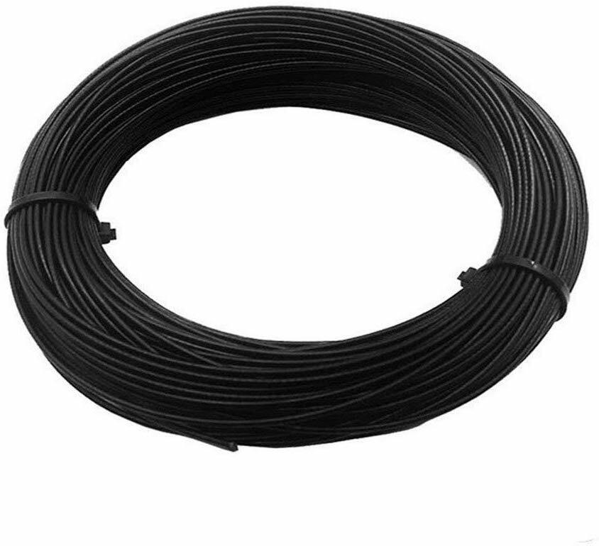 Vinyl Coated Stainless Steel 304 Cable Wire Rope 7×7, Black, 3/64″ – 1/16″