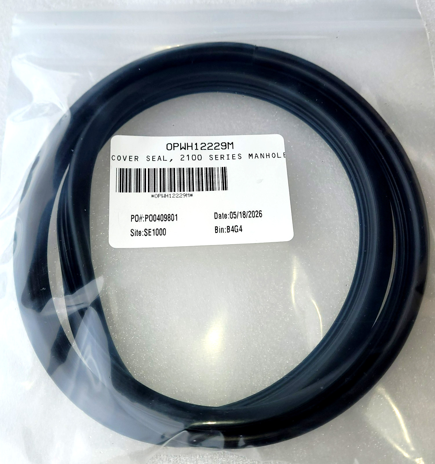OPW H12229M Cover Seal 2100, Chemigum TPE 55 Durometer