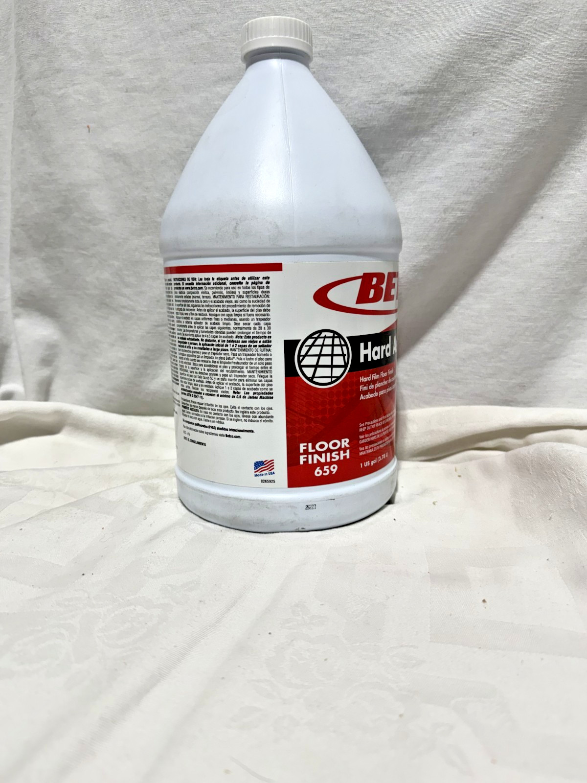 Betco Hard As Nails Floor Finish 1 Gallon Clear Acrylic Gloss Polish Wax 659 New