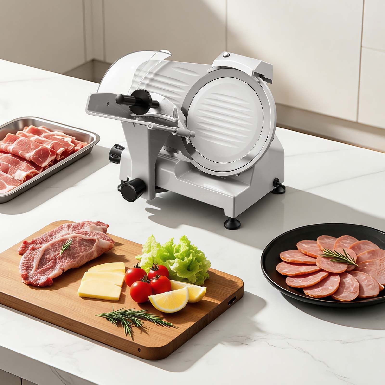 Uimoso 10″ Blade Commercial Electric Meat Slicer Deli Food Slicer Cutter 320W