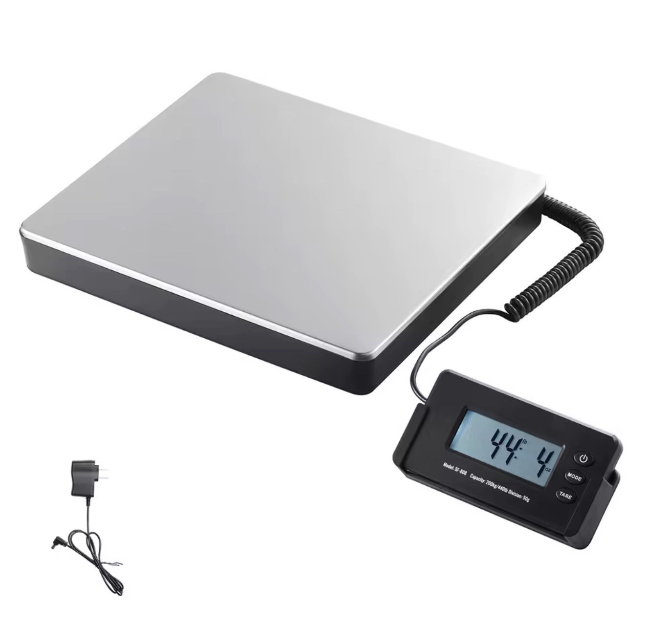 SF-808 Digital Shipping Scale AC/DC Powered Backlit Display Tare Multi Units