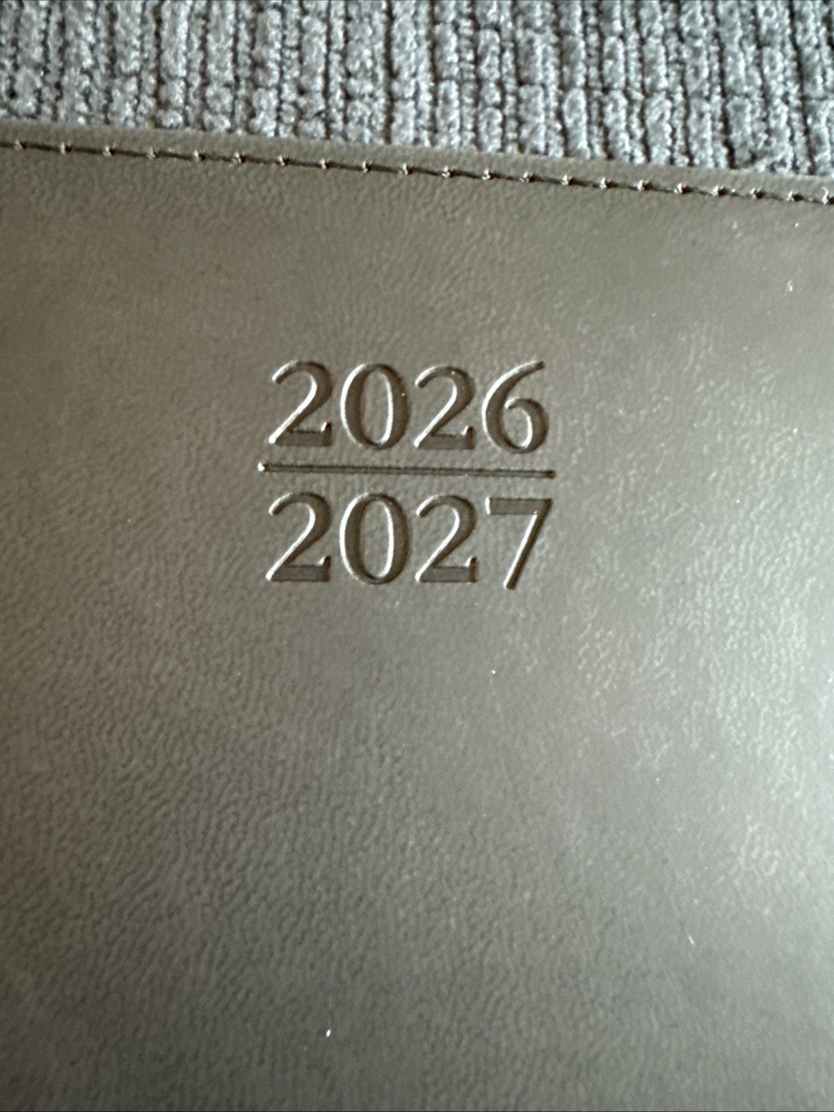 Poprun Vertical Weekly Planner 2026-2027 Medium Black Leather