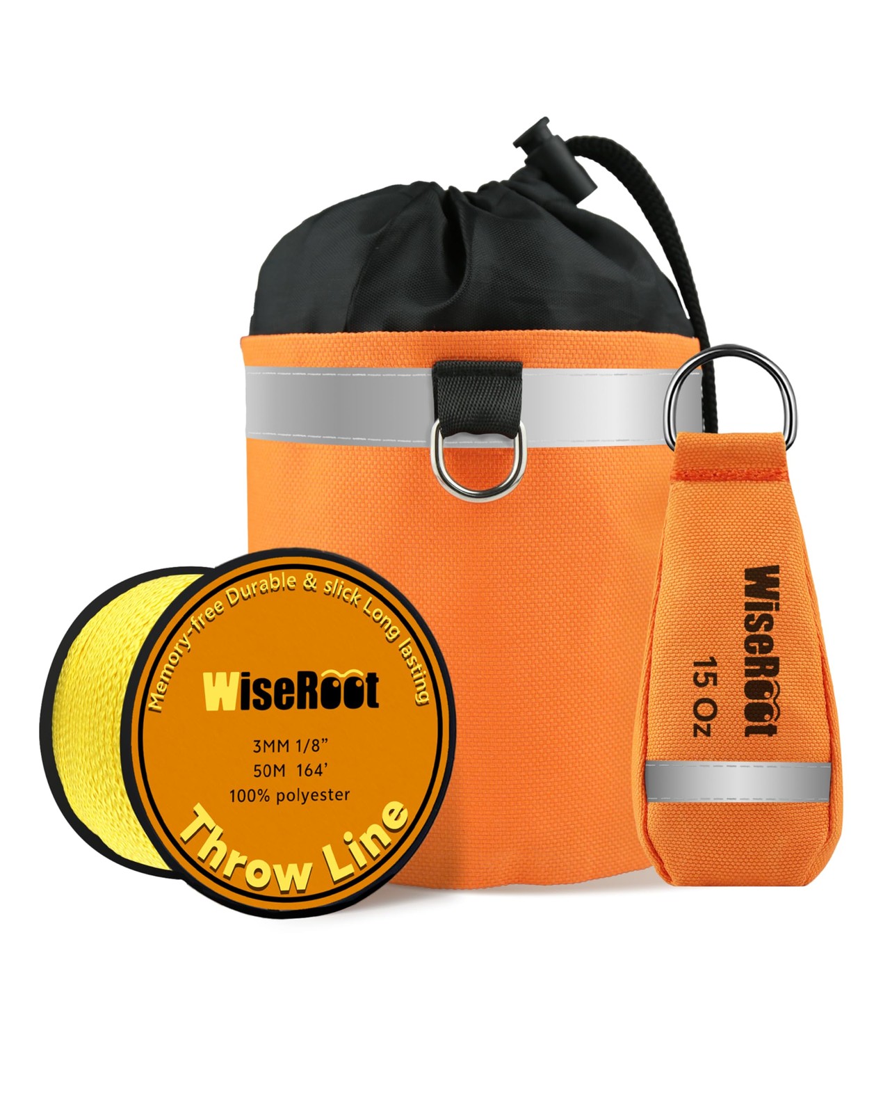 Arborist Throw Line Kit: Ultra Slick Throw Rope & 11/15Oz 900D Throw Weight with