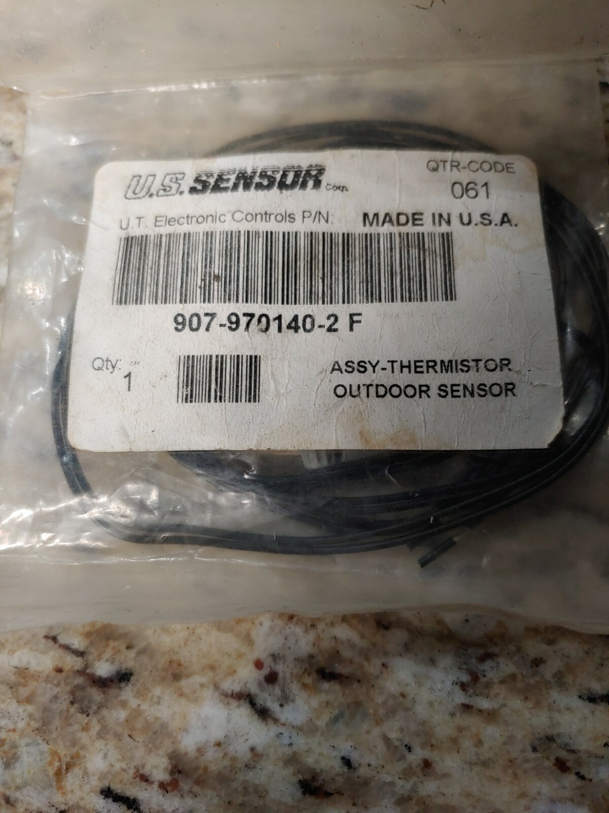 U.S. Sensor 907-970140-2 ASSY-THERMISTER Outdoor Sensor