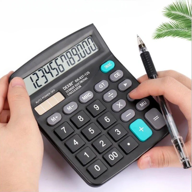 Premium Desktop Calculator 12 Digit with Large LCD Display and Sensitive Buttons