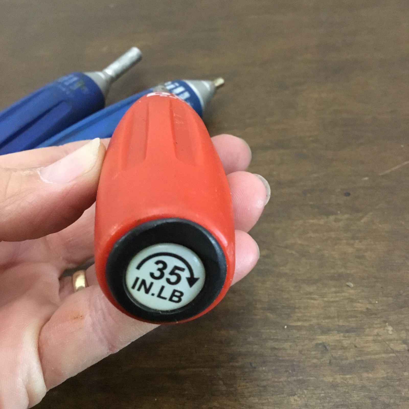 Dill Preset Torque Screwdriver 5535 Red 35 In. Lb & (2) 5415 Blue 12 In. Lb Lot
