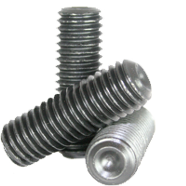 M4-0.70 x 6 mm Socket Set Screw, Cup Point, 45H, Black Oxide, UNC, 25 PK