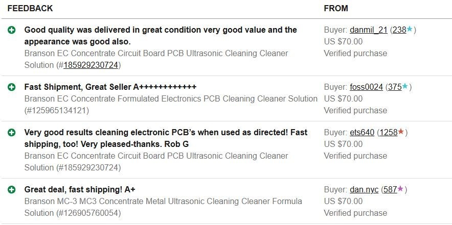Branson EC Concentrate Circuit Board PCB Ultrasonic Cleaning Cleaner Solution
