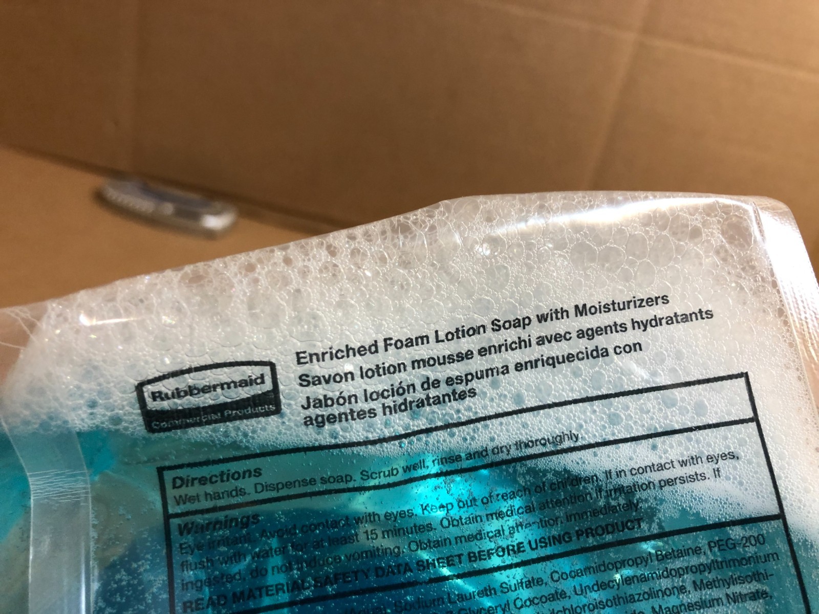 3 Rubbermaid Commercial FG750112 1100 mL Enriched Foam Hand Soap w/ Moisturizer