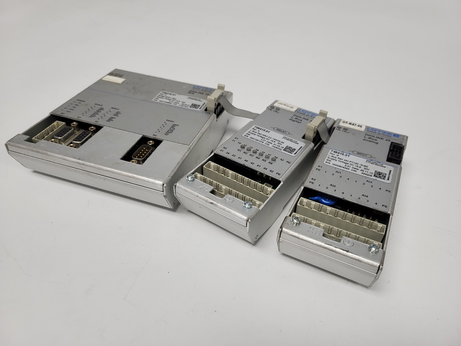 Lutze MVB Bus Interface, Digital and Analog I/O Modules for Dioline 20