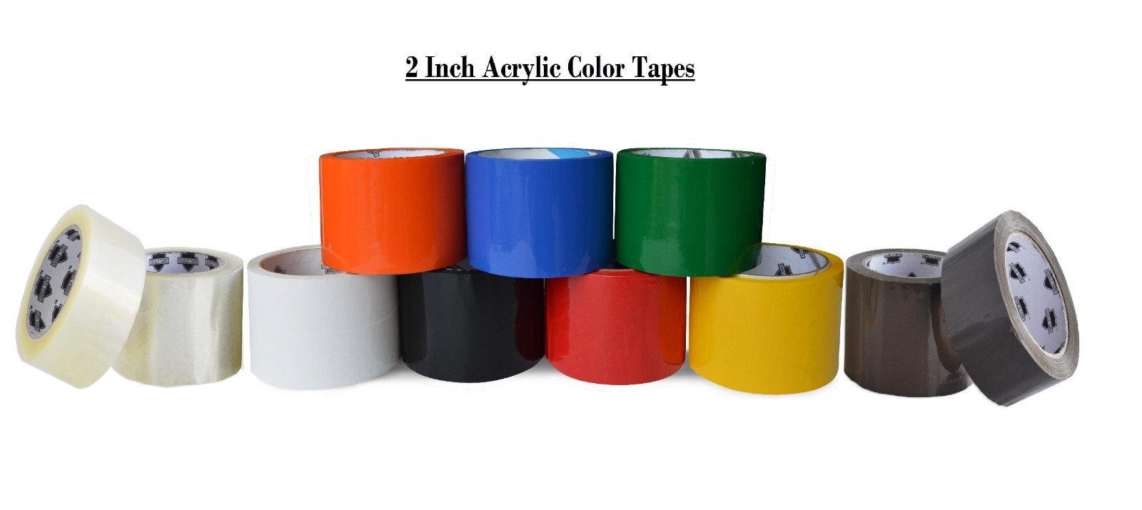 Acrylic Color Carton Sealing Packing Tape 2″ x 110 Yards Choose Your Color & Qty