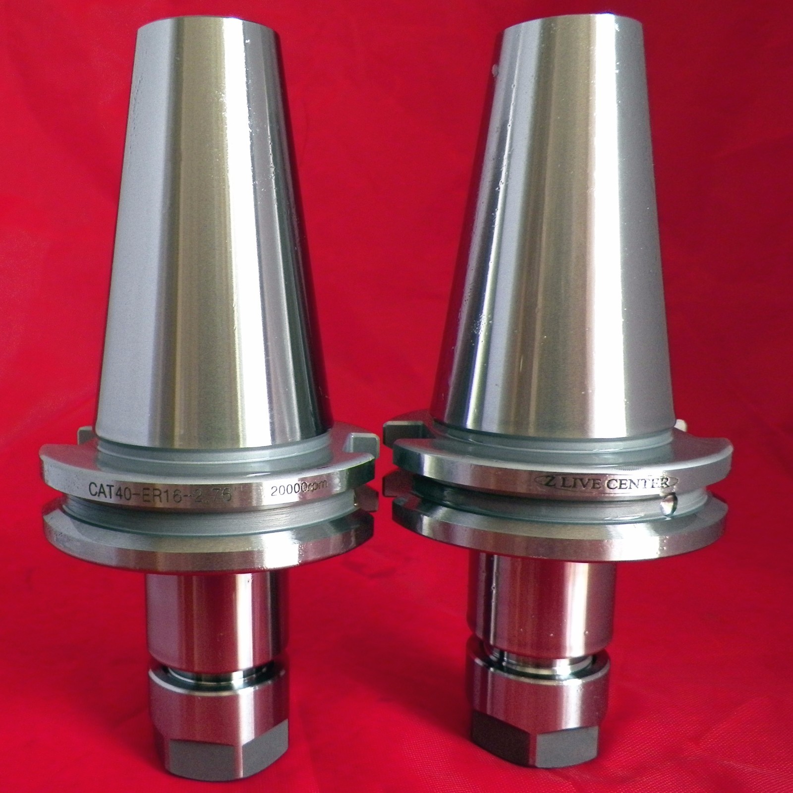 CAT40 ER16 Collet Chucks 4 Pcs w Proj. 2.76″-4″ Balanced G2.5 @20,000 RPM Prime