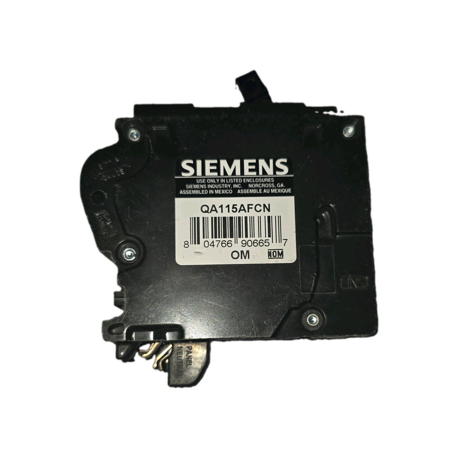 Siemens QA115AFCN 15A 1-Pole 120V Combination AFCI Plug-On Neutra