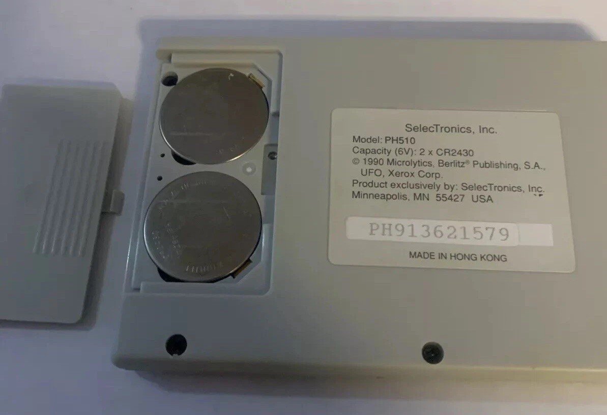 Berlitz EuroTraveller Interpreter PH510 Selectronics 1990 Needs batteries