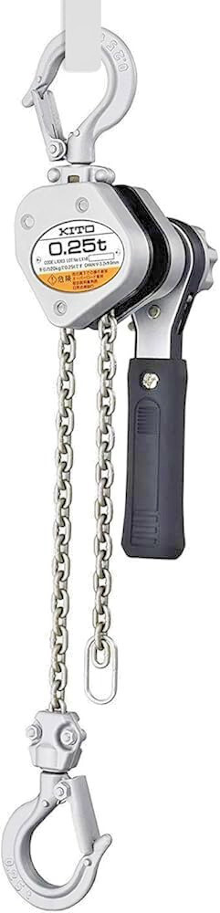 KITO LEVER BLOCK LX003 Rated load 250kg Standard lift 1m Test load 380kg Wt1.6kg