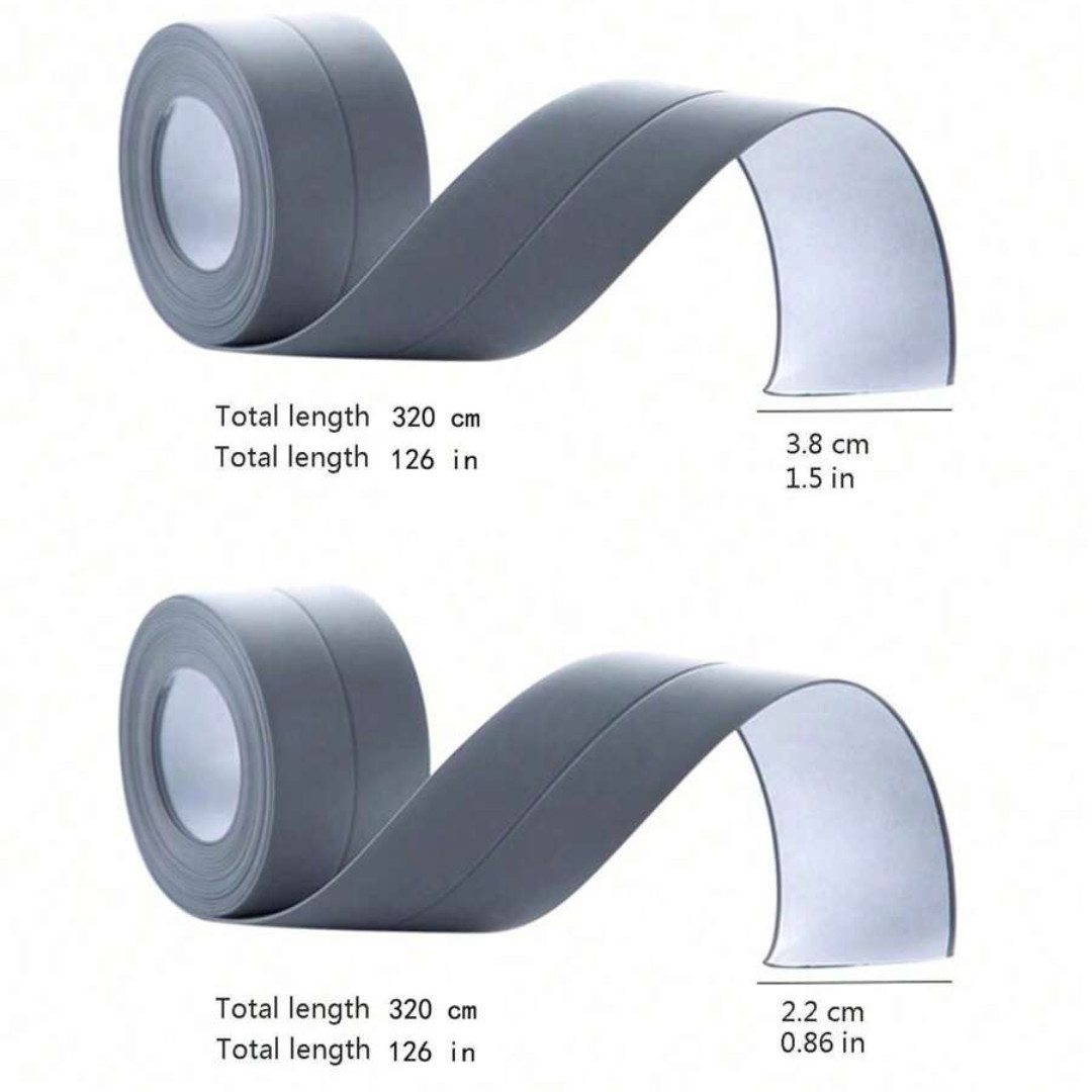 Self Adhesive Waterproof Caulk Strip Tape 126″ Kitchen Bathroom Sealing Tile Gap