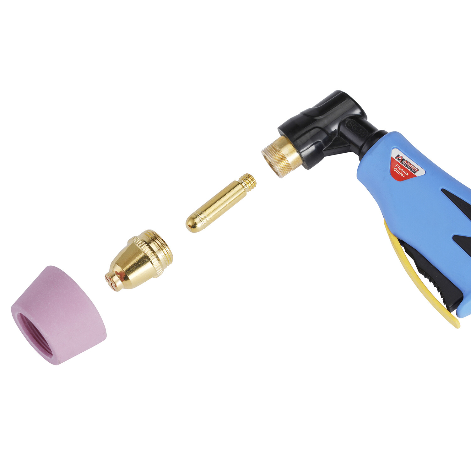 Amico CUT50-G100, 100 Pcs Pro. Plasma Cutter Consumables, Nozzles Tips and Cups
