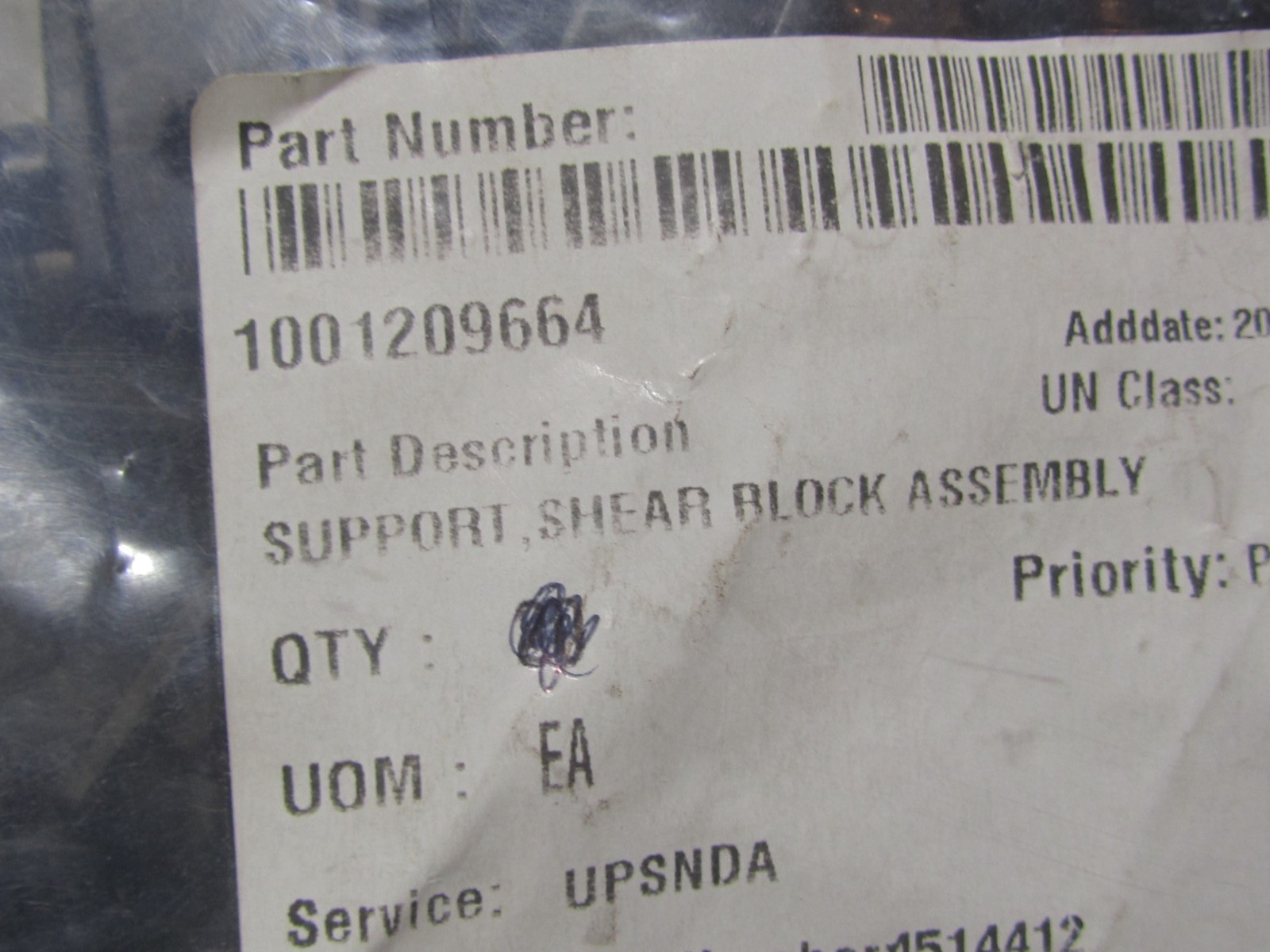 NEW GENUINE OEM JLG Support, Shear Block Assembly 1001209664
