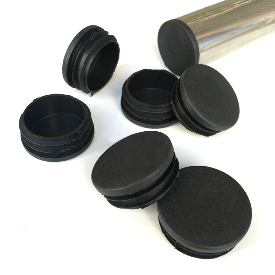 Round Plastic Black Blanking End Cap Caps Tube Pipe Inserts Plug Bung 12~100mm