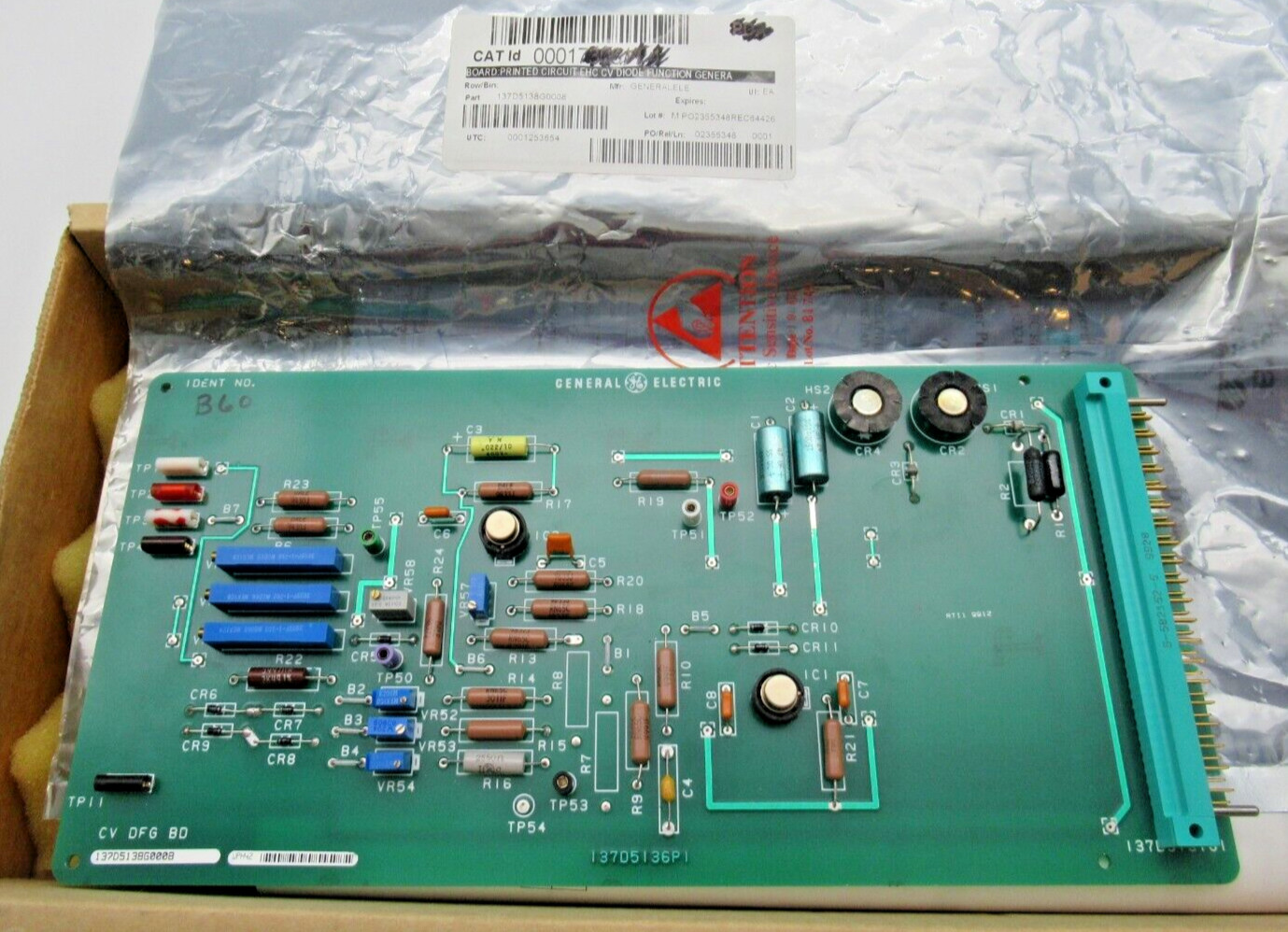 General Electric GE 137D5138G0008 EHC MK-I Turbine Electro Hydraulic Board CV