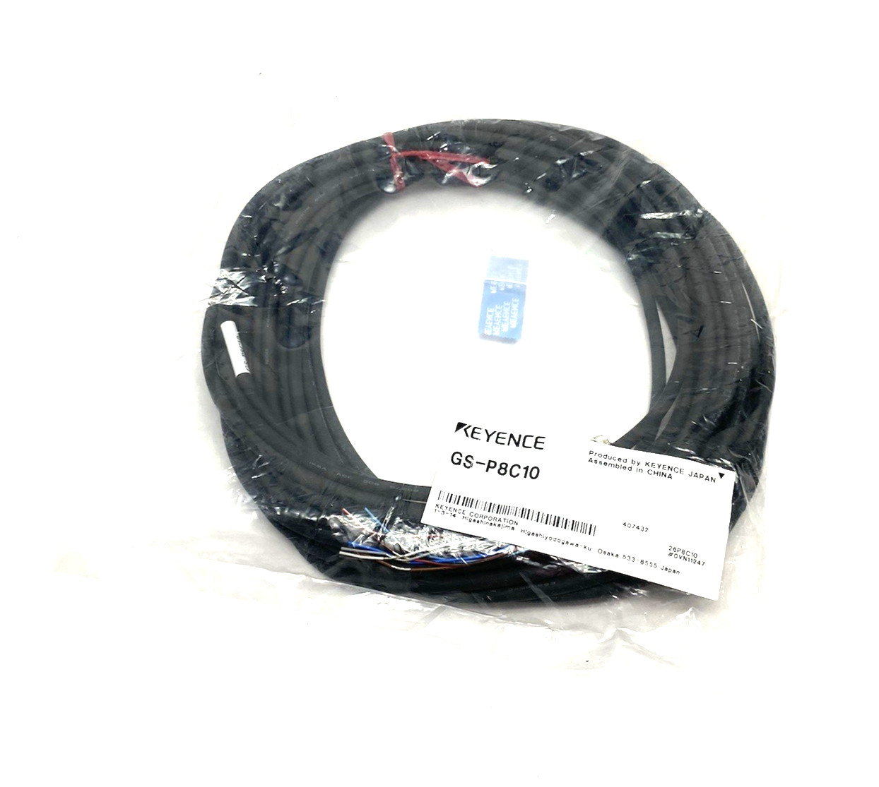 Keyence GS-P8C10 Standard M12 Connector Type Cable 8-Pin 10m
