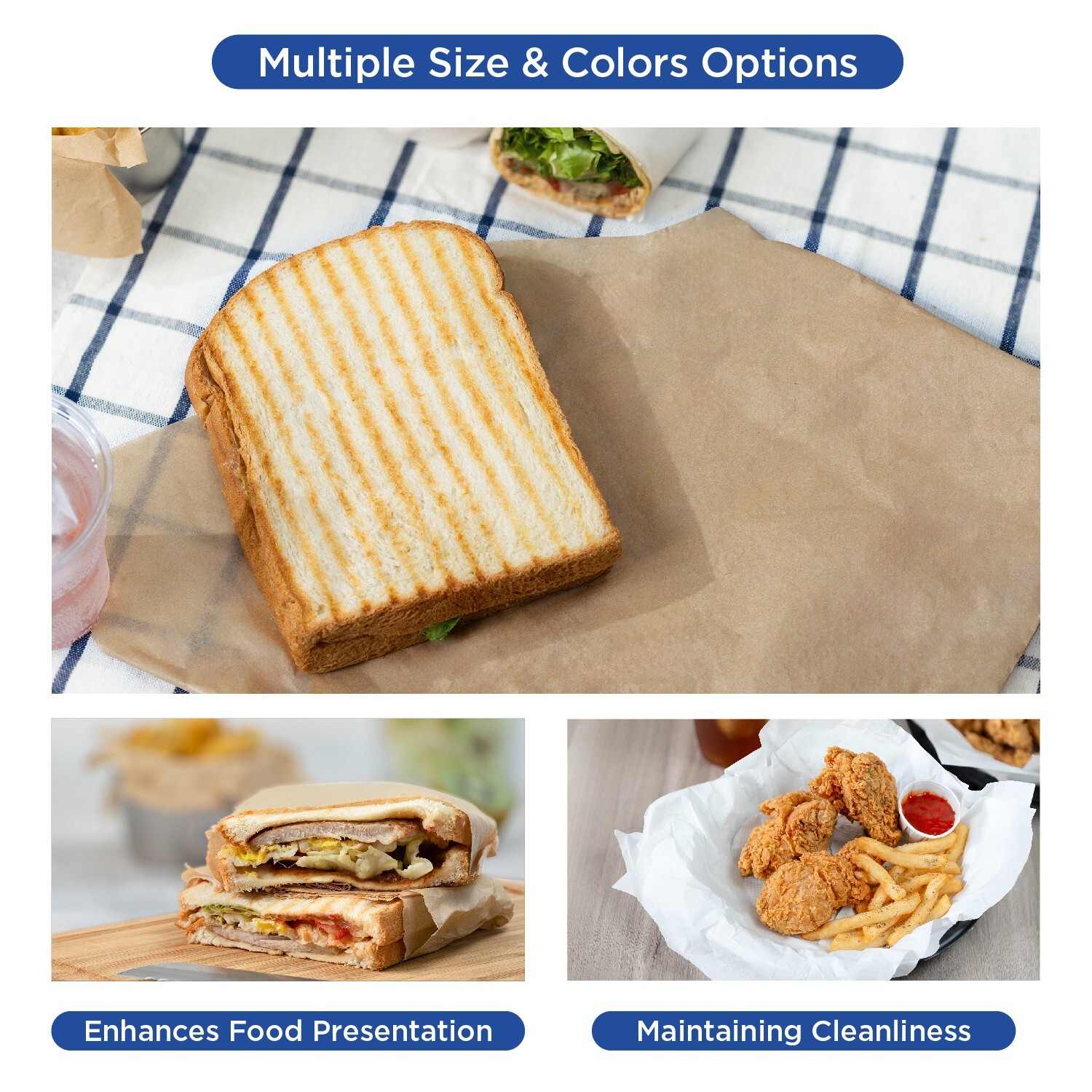 Karat 14″ x 14″ Deli Wrap / Paper Liner Sheets – Kraft – 4,000 pcs, FW-DPS420