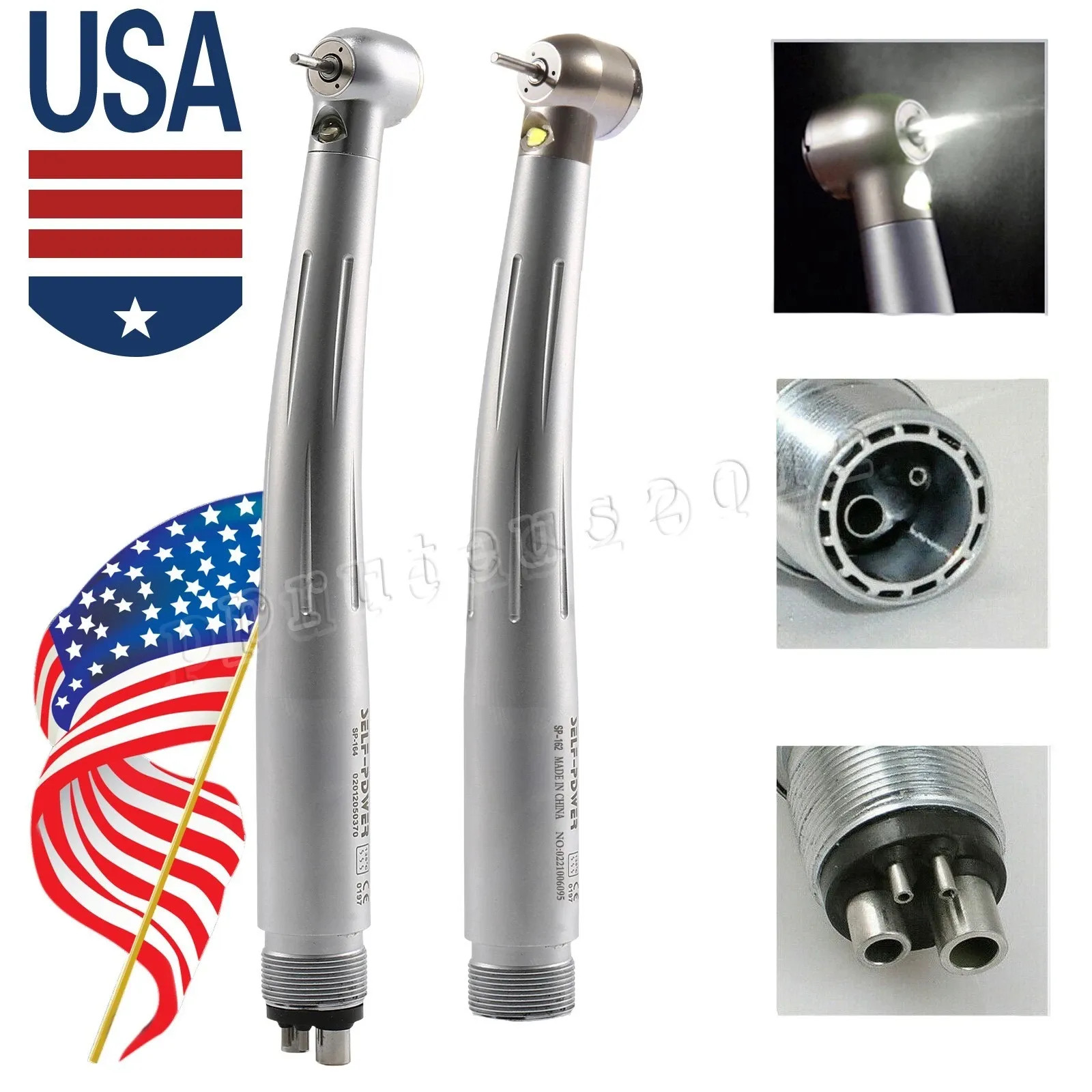 NSK Style Dental Fiber Optic LED E-generator High Speed Handpiece 2 Hole /4 Hole