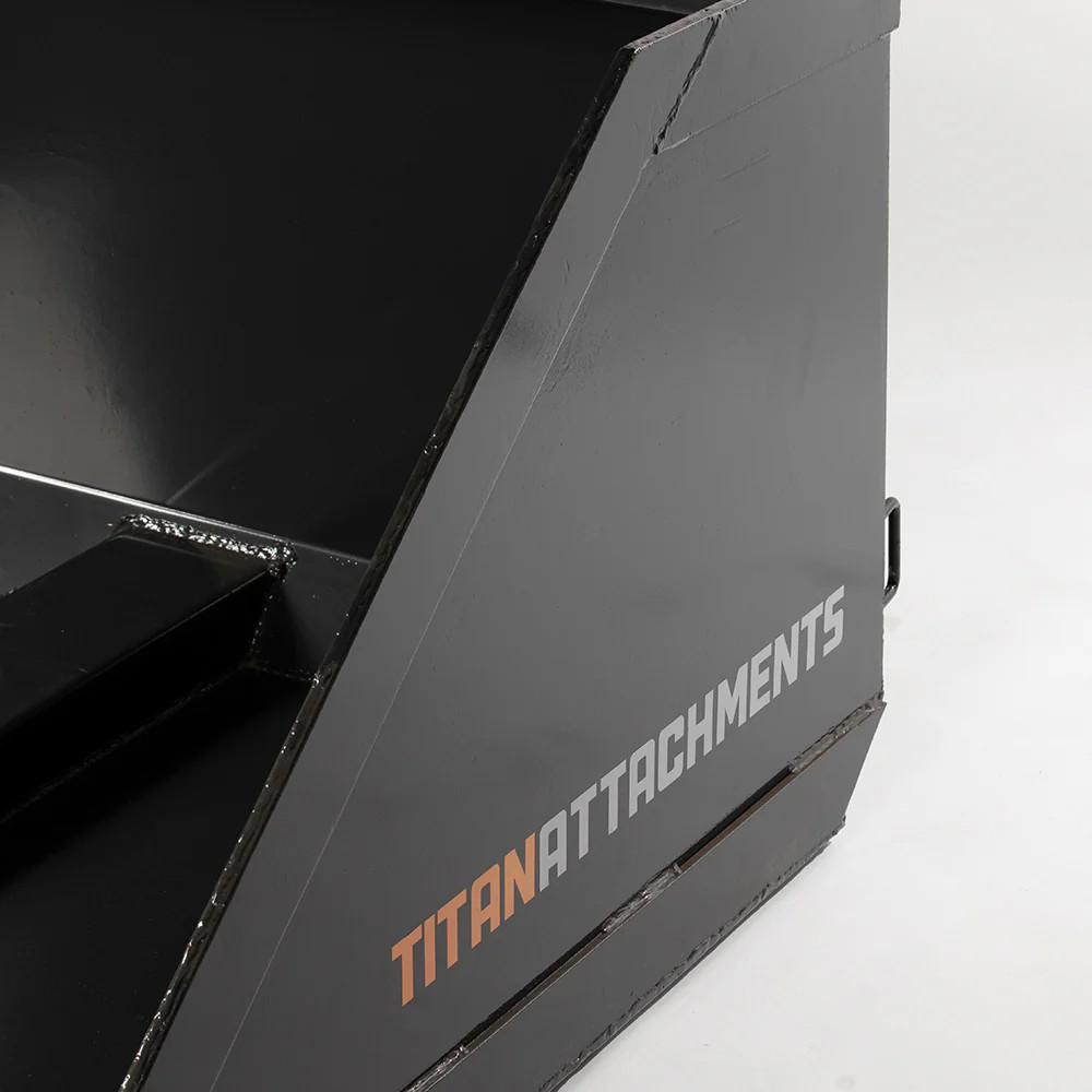 Titan Attachments 92in Fork Mounted Telehandler Bucket, 1.9 cu yd Dirt Bucket