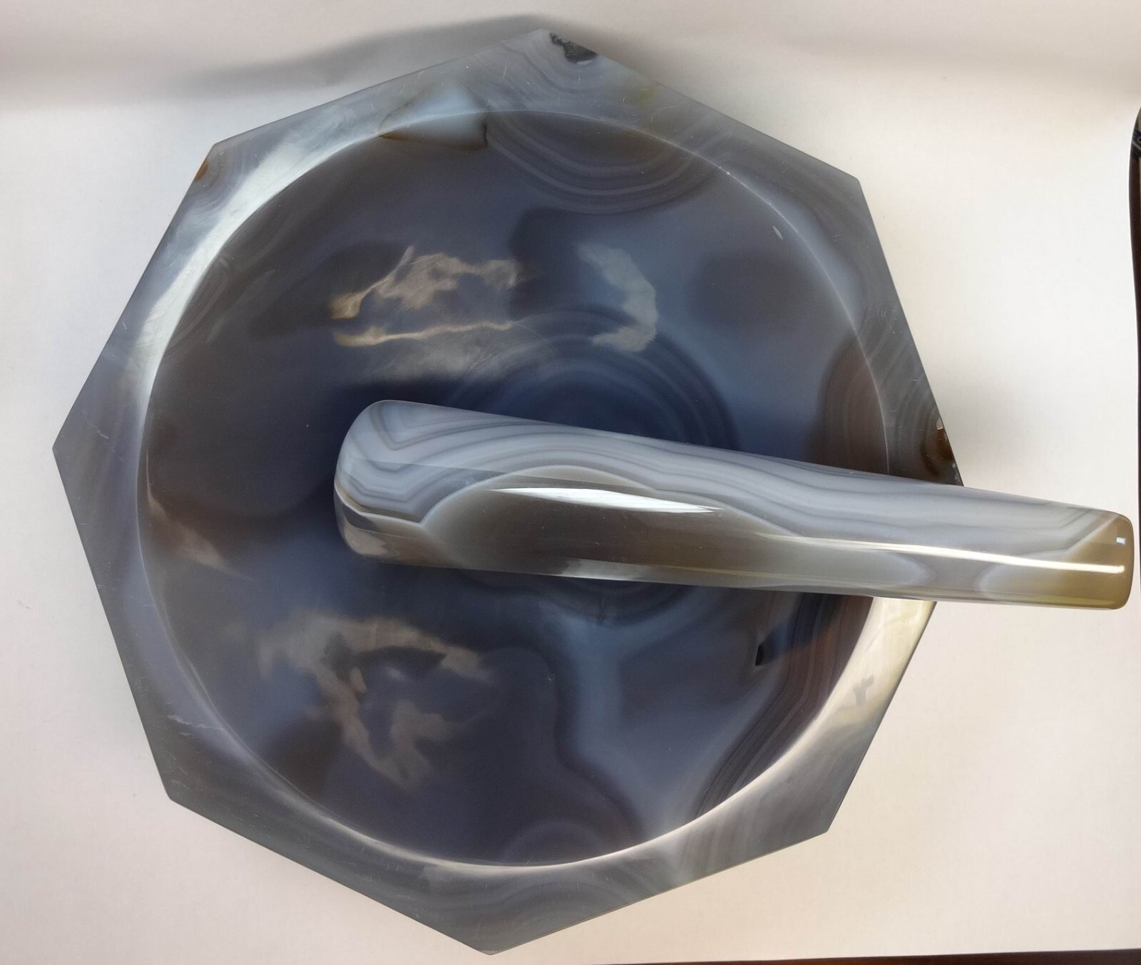 Agate Mortar and Pestle, 5.9″, 5.9 inches, ID = 150 mm