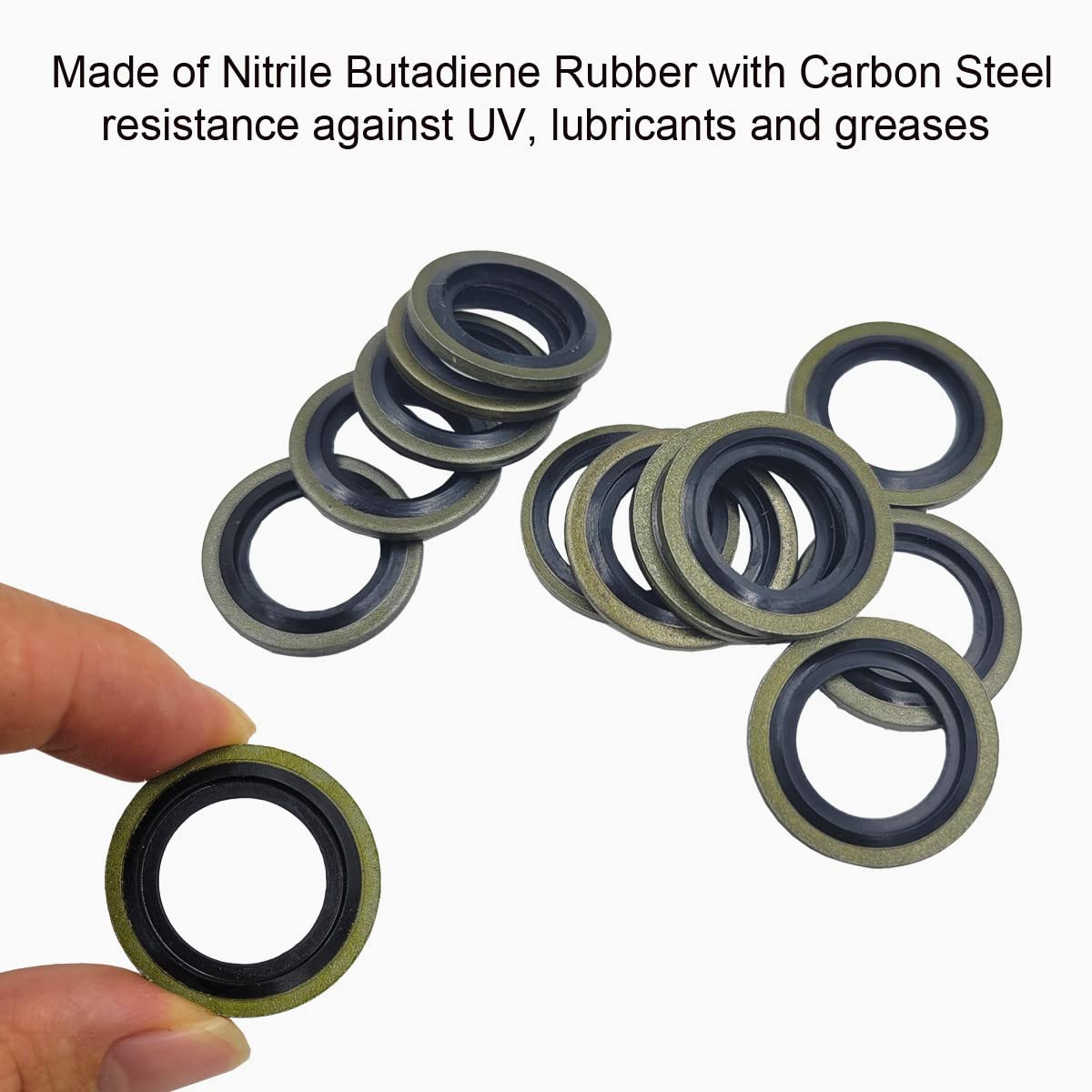 130Pcs Self-Centered Bonded Seal Oil Washers Gasket Assortment Kit for Plumbing,