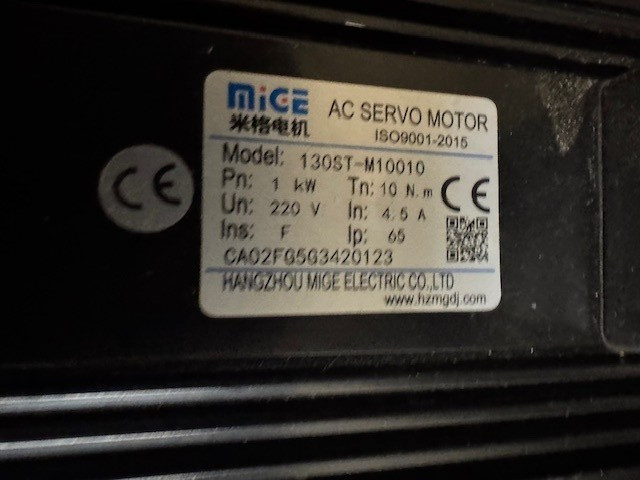 Hangzhou mige electric co. LTD 130ST-M10010 AC Servo Motor 1KW 220V 10 Nm