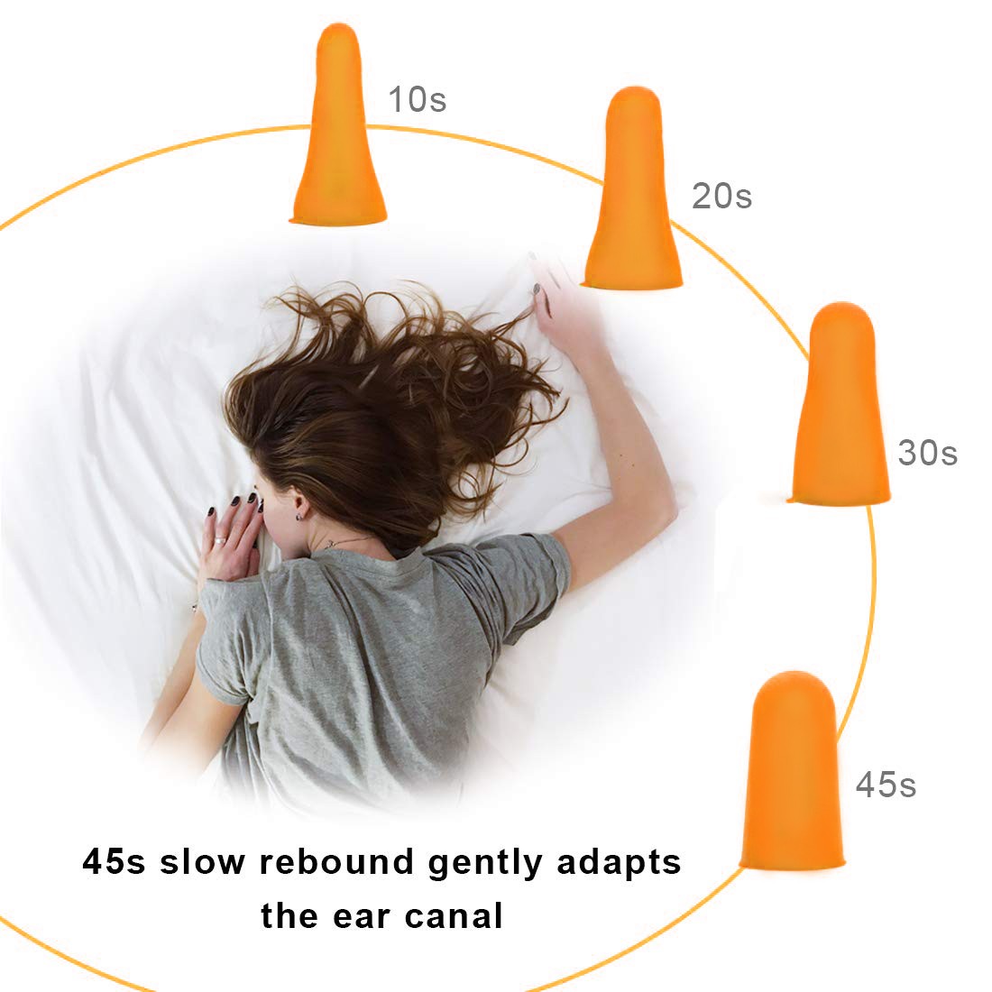 400/600 Ear Plugs Soft Orange Foam Sleep Travel Noise Shooting Working Lot Bulk