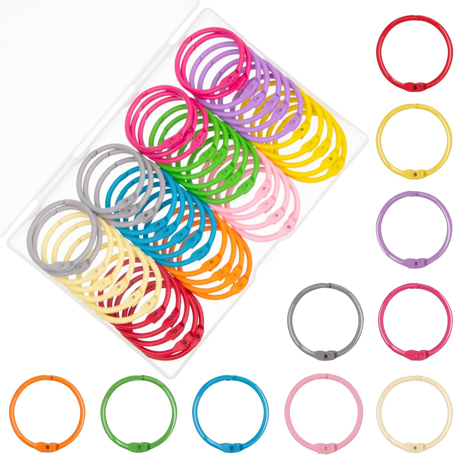 1.2 Inch/30mm, Red, Light Pink, Orange, Green, Purple, Blue, Gray, Yellow,…