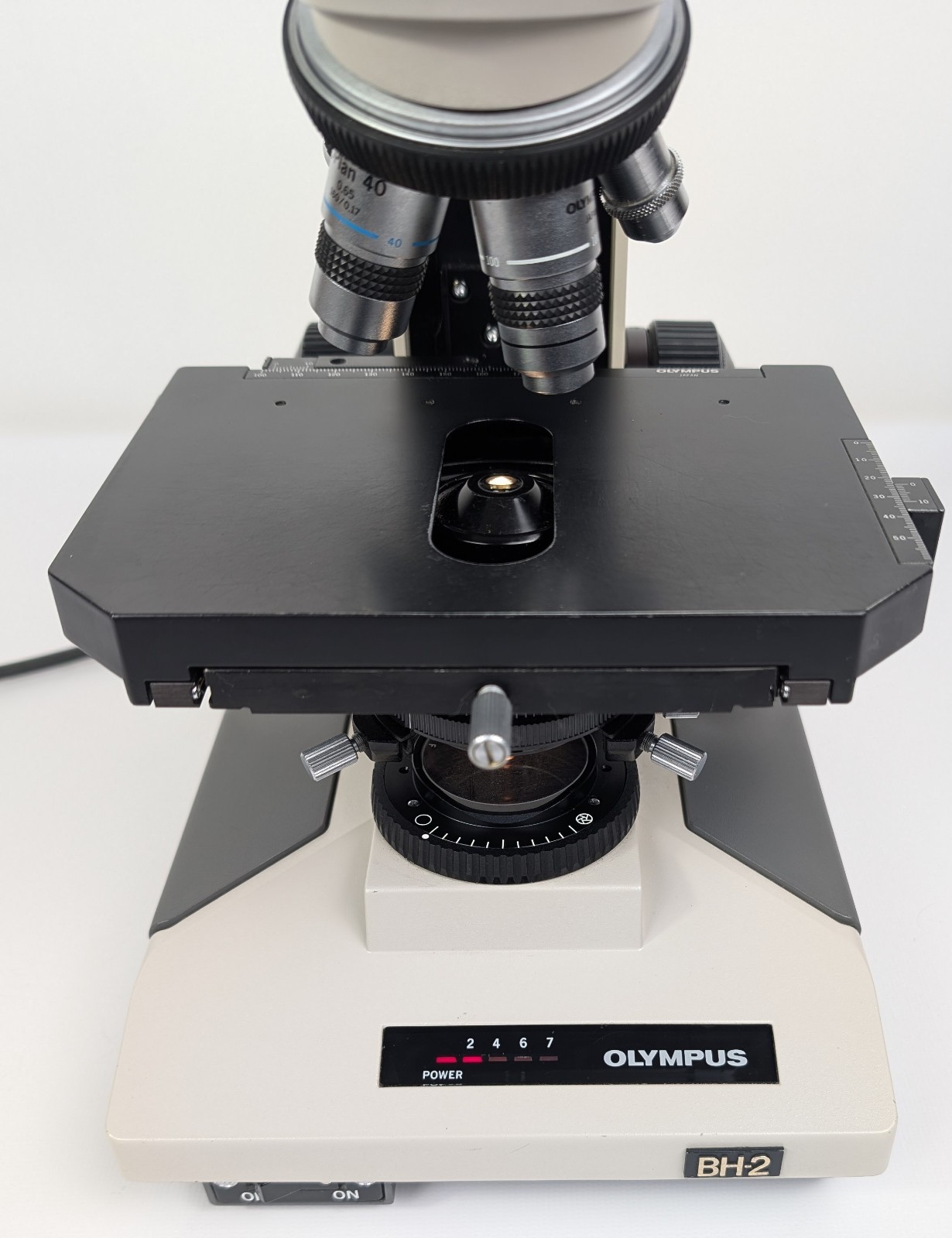 Olympus BH-2 Microscope 4x 10x 40x 100x Oil w/ WHK 10x/20 – Tested