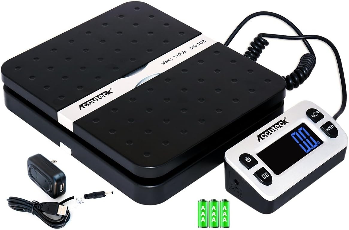 ACCUTECK ShipPro W-8580 110 lbs x 0.1 oz. Digital Shipping Postal Scale, Black