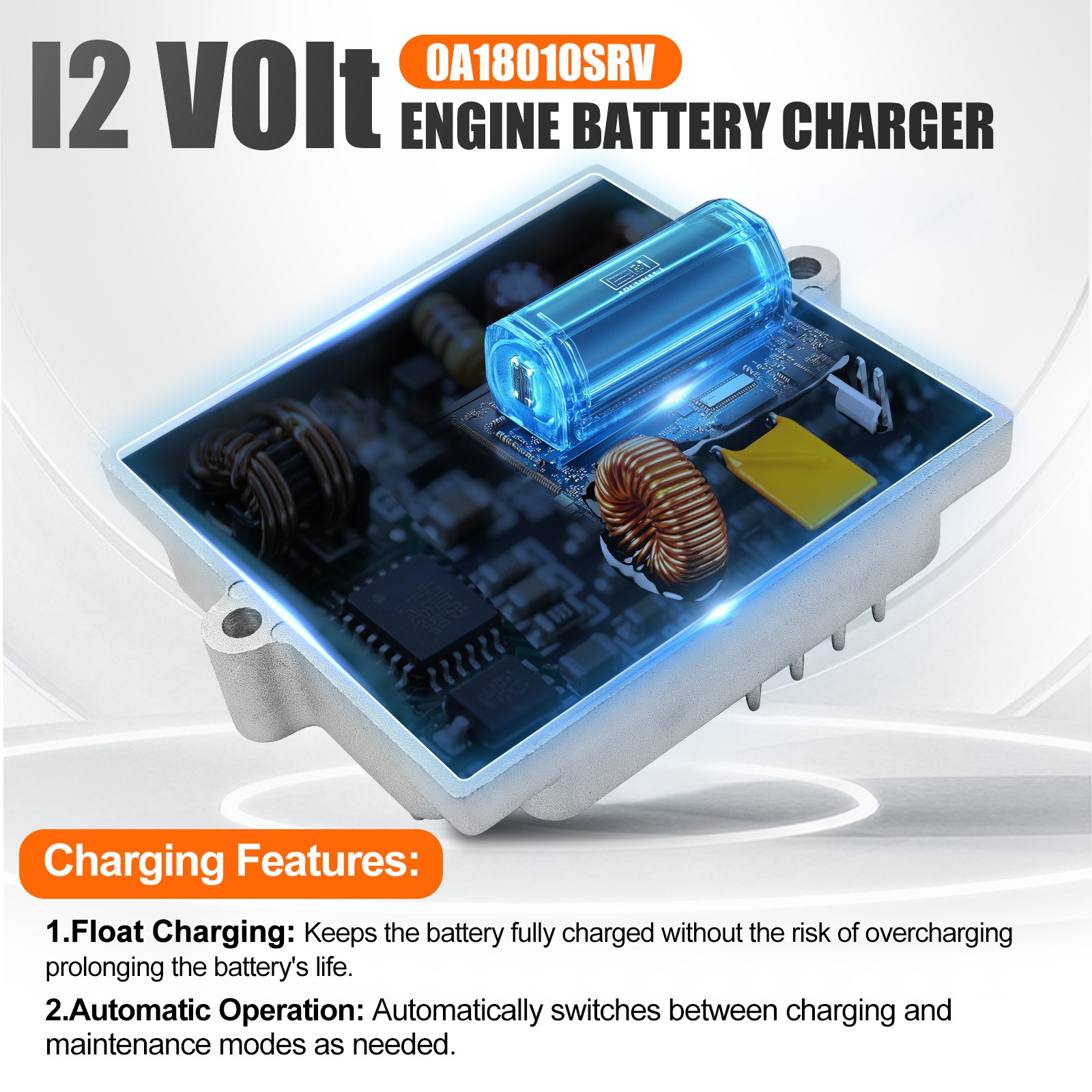 0A18010SRV Engine Battery Charger Assy Replacement for Generac Generator 4390-0