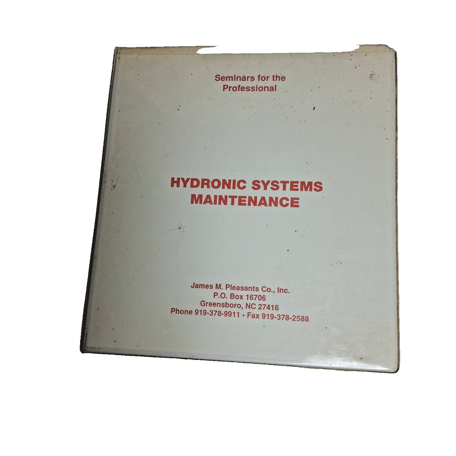 Bell & Gossett/ITT/Hydronic System Maintenance Training Manual/Loose Leaf Binder