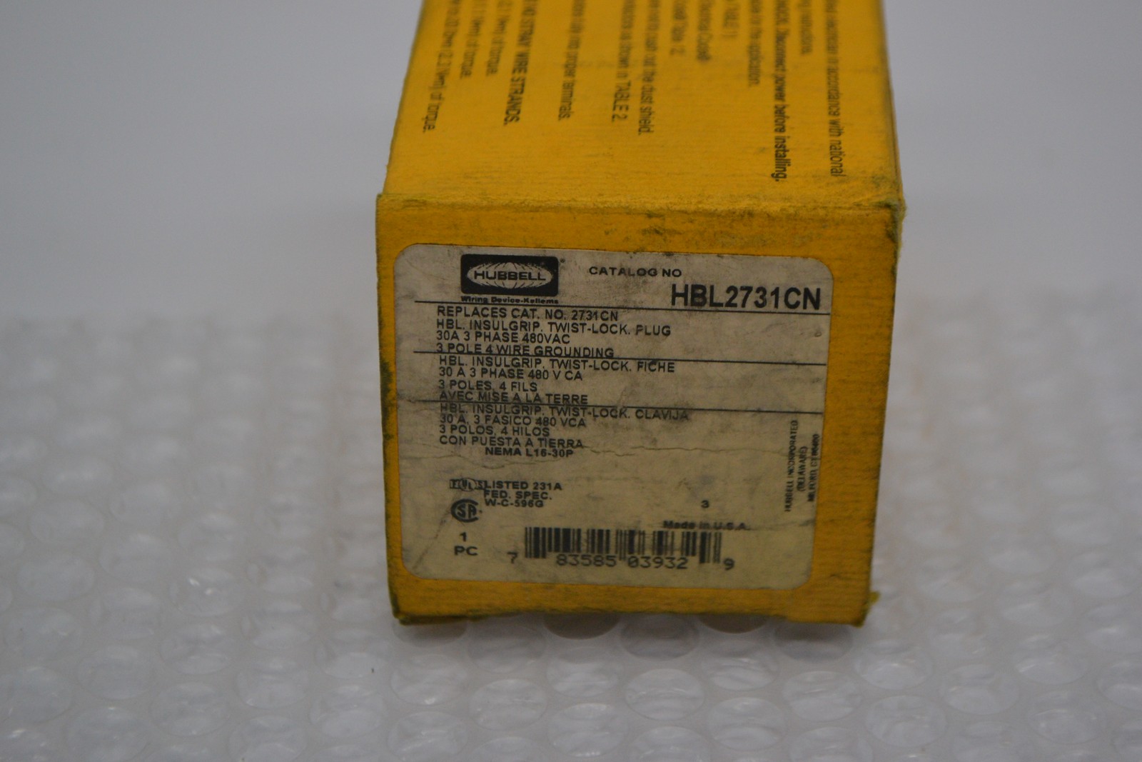 HUBBELL HBL2731CN PLUG NSMP