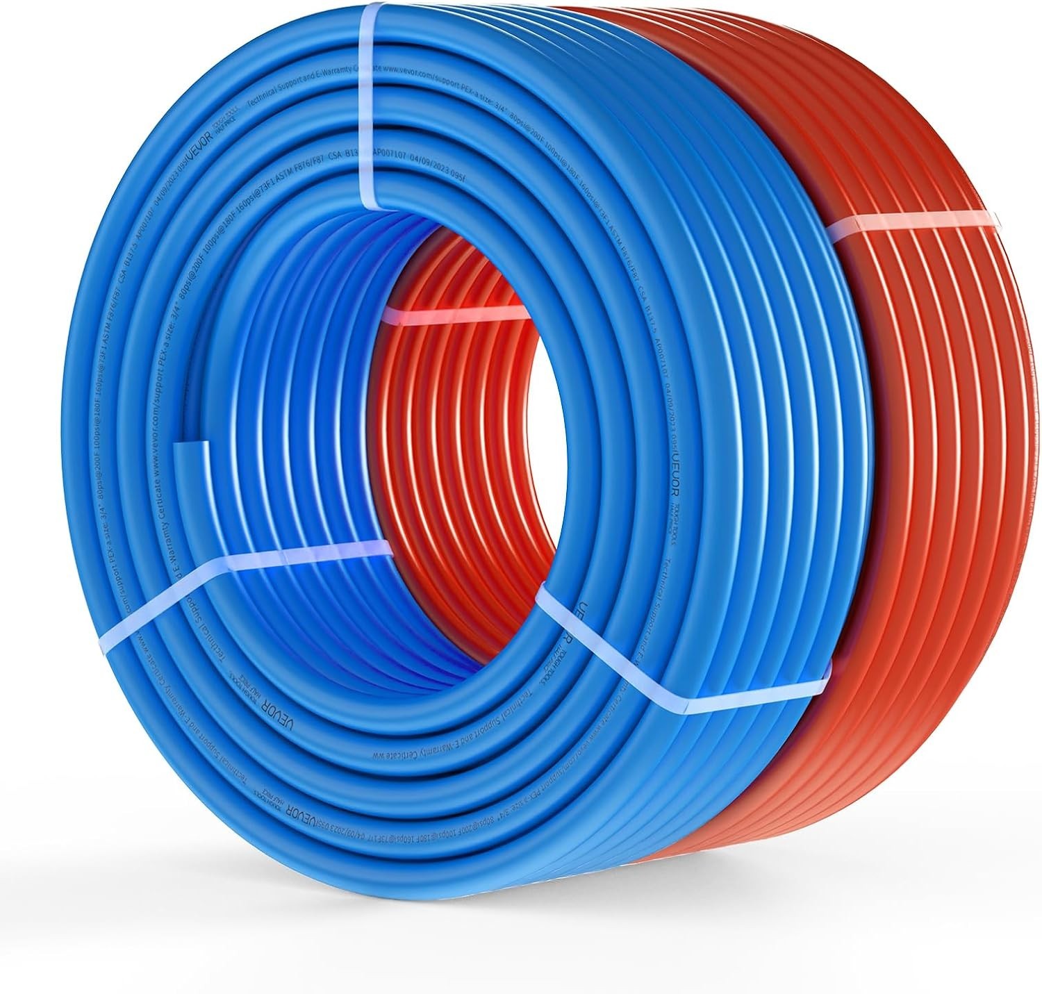 Blue & Red PEX-A Pipe 3/4″, 200ft with Free Cutter Included