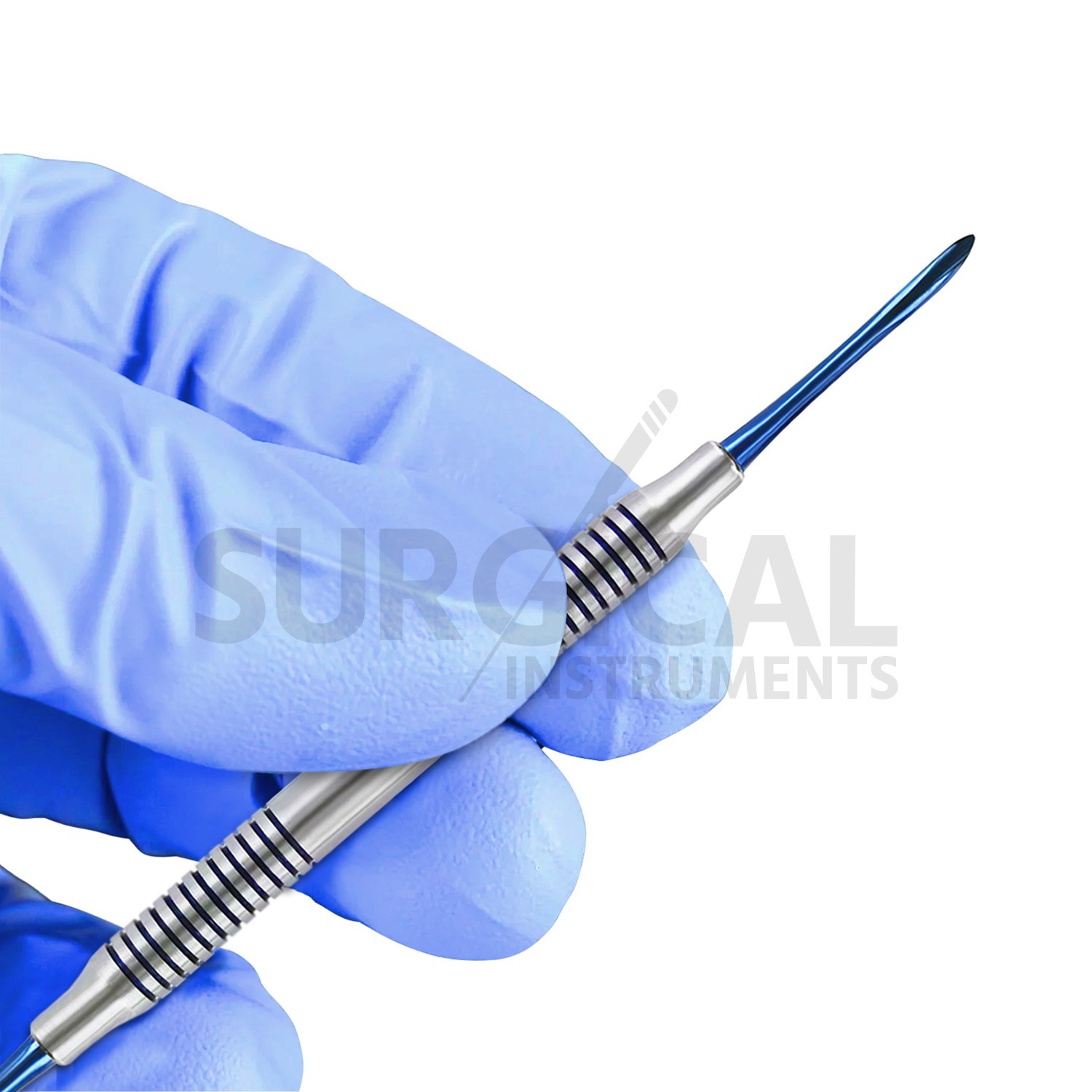 5 Pcs Molt Periosteal Elevator # 9 W/Blue Tips Dental Hollow Handle German Grade