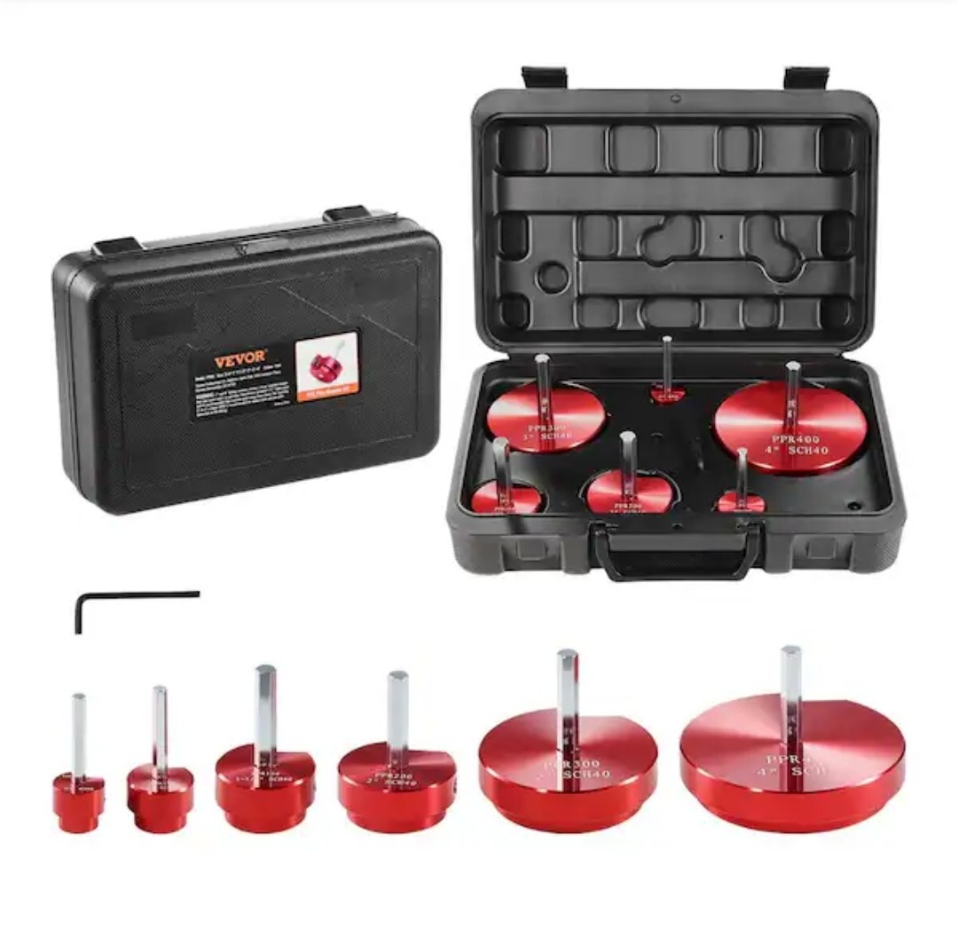 PVC Pipe Reamer Kit Aluminum Alloy PVC Pipe Fitting Reamer Plumbing Tools Kit So