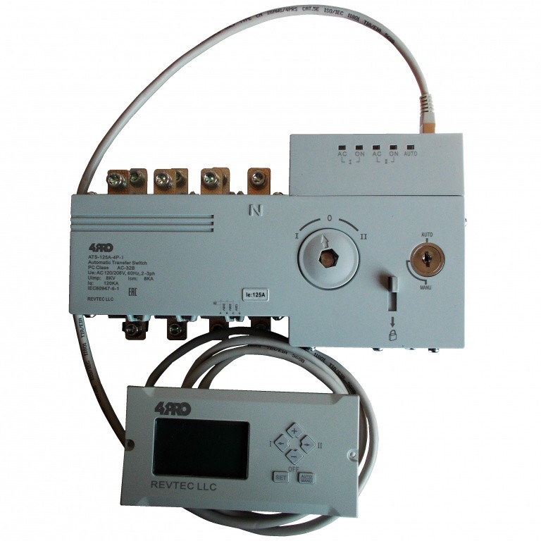4PRO ATS-125A-4P-iRC Automatic Transfer Switch, 125A, 120/208V, 50Hz, 60Hz