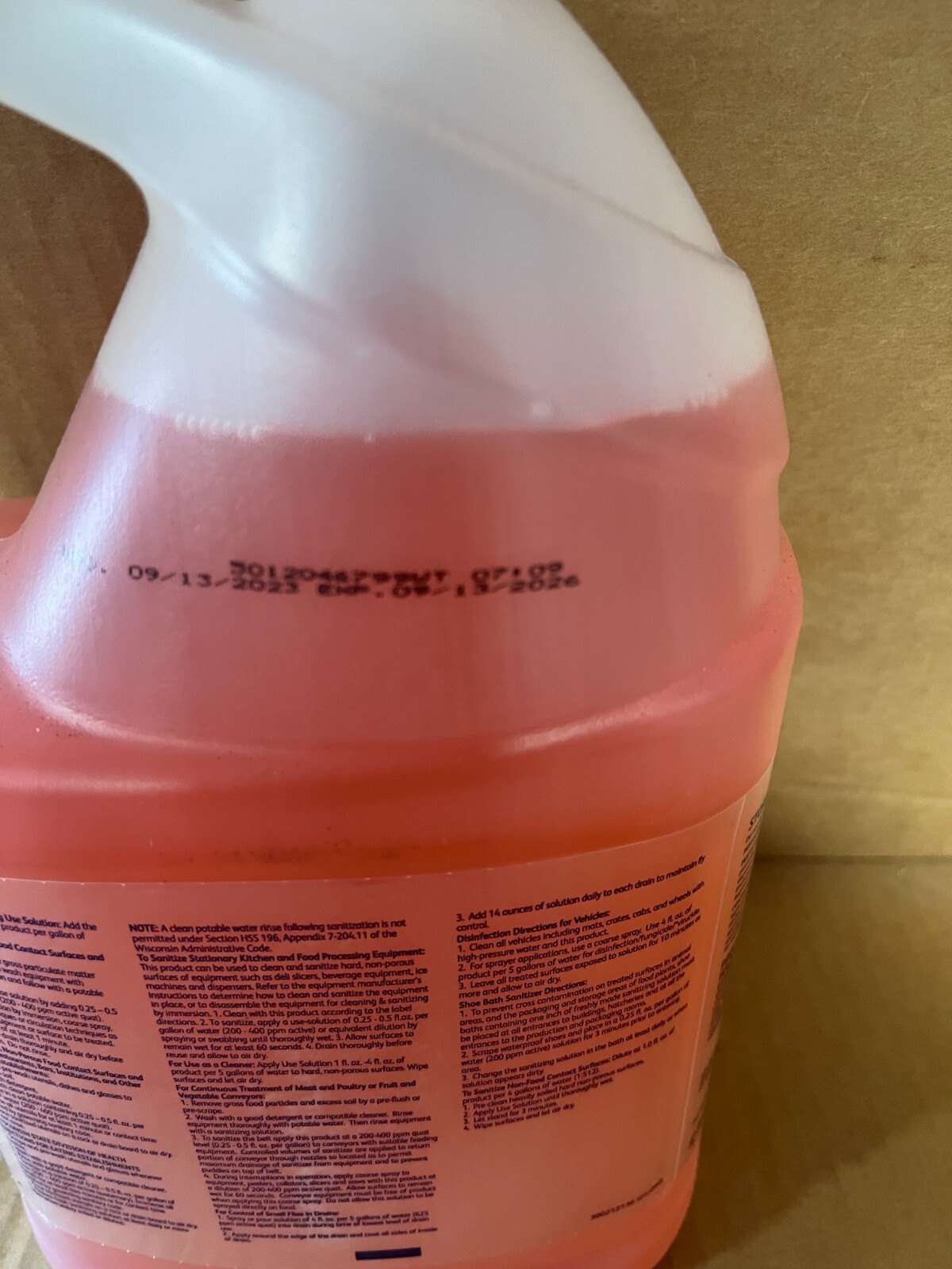 Diversey J-512 Sanitizer Cleaner 5756018 1 Gallon NSF Exp 09/2026