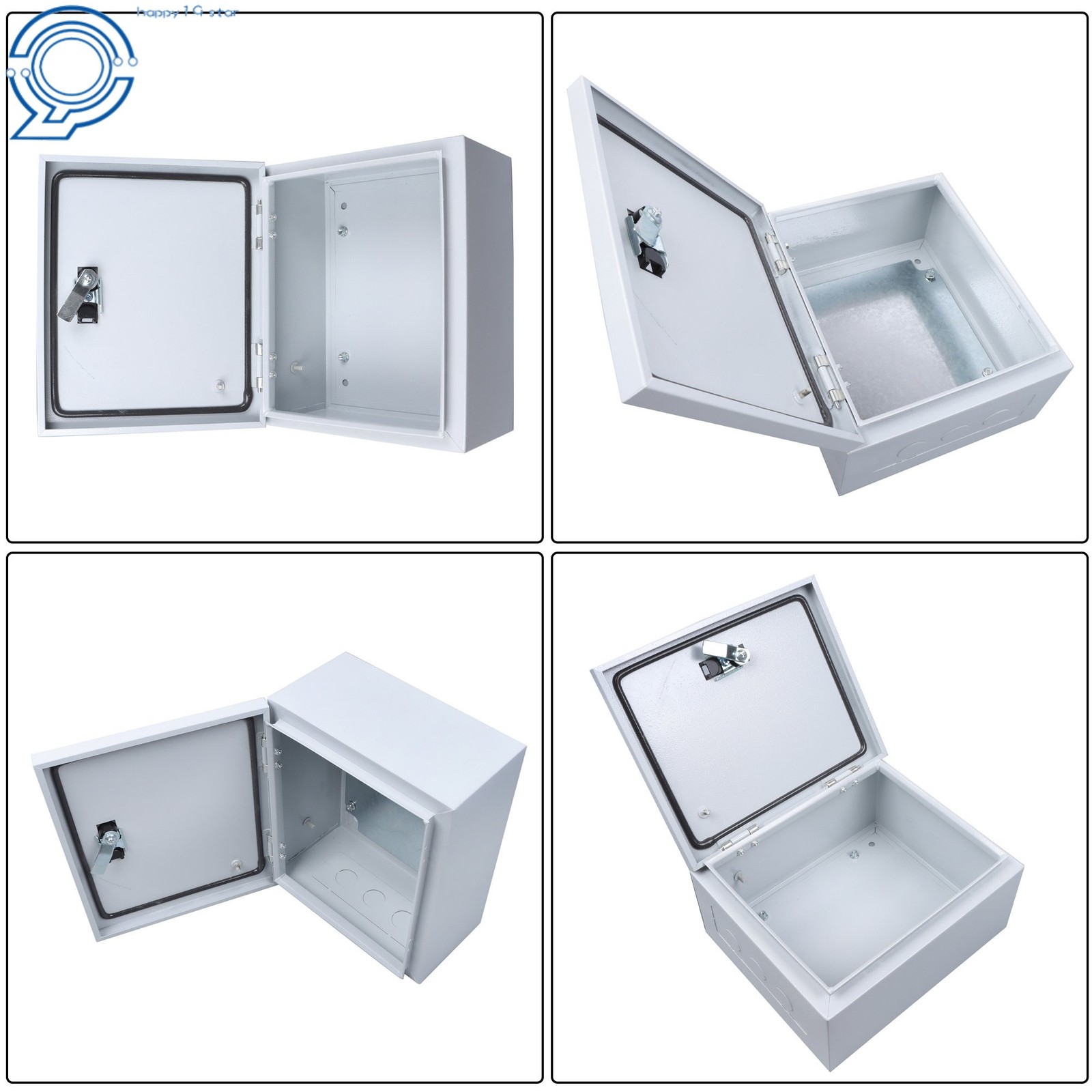 12x10x6″ NEMA 4X IP66 Steel Enclosure Box Weatherproof Lockable w/Mounting Plate