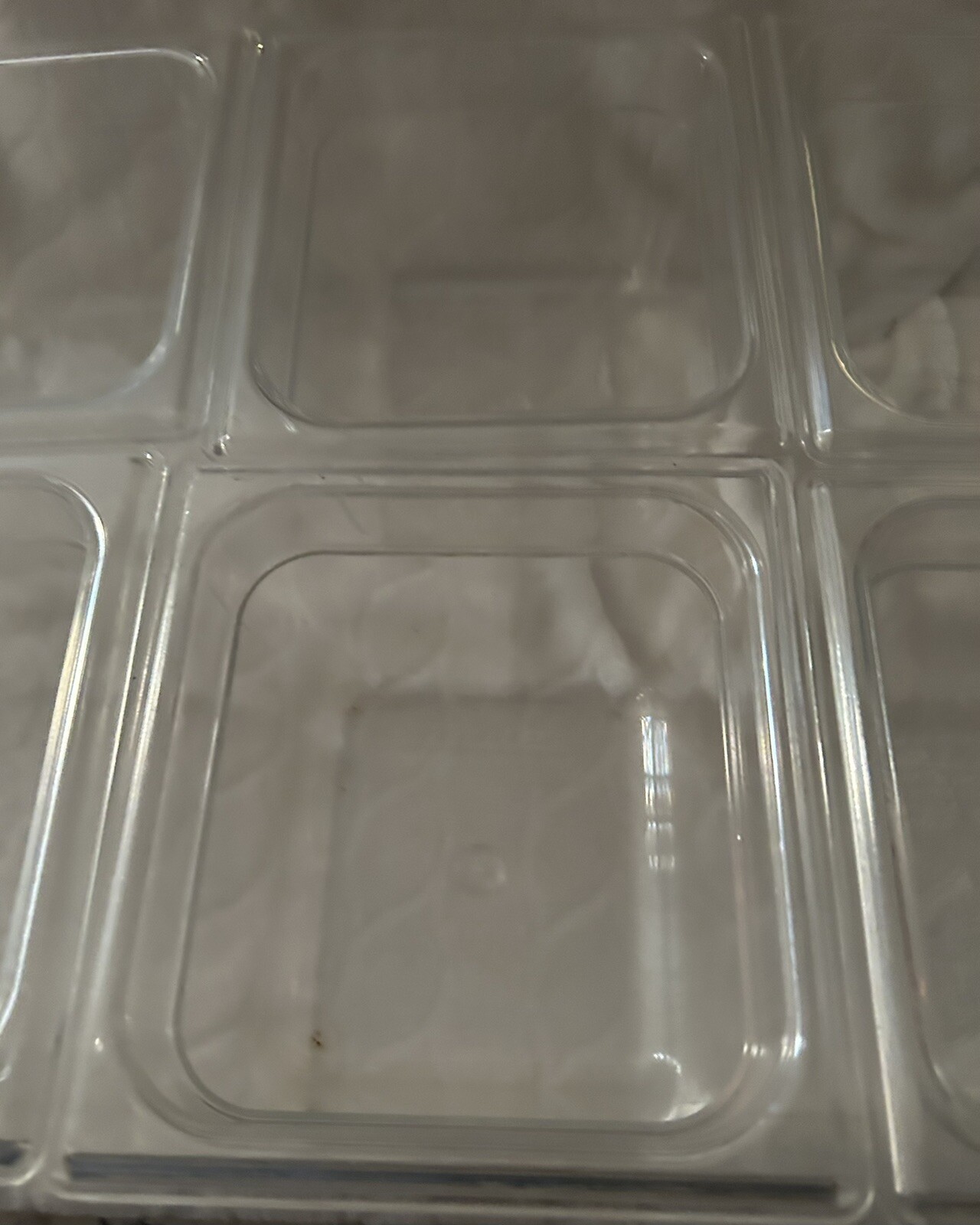 6 Each True Clear Food Pan 1/6 Size 4” Deep NSF Commercial Prep Polycarbonate